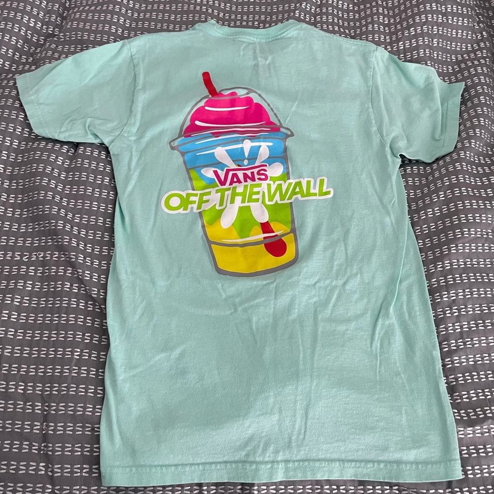 Vans Aqua Blue Graphic Tee, Off the Wall